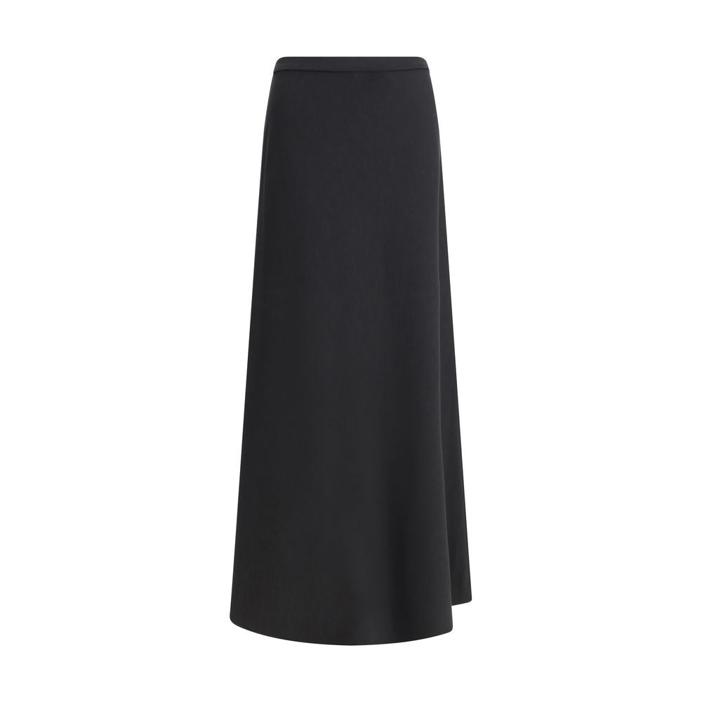 Max Mara Black Viscose Long Women's Skirt