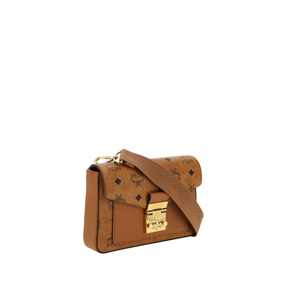 MCM Brown Calf Leather Bos Taurus Shoulder Women's Bag