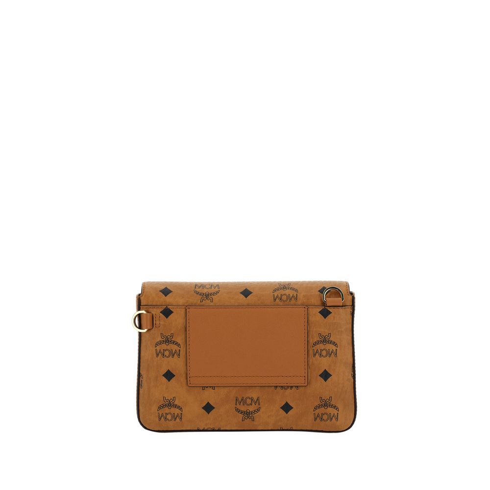 MCM Brown Calf Leather Bos Taurus Shoulder Women's Bag