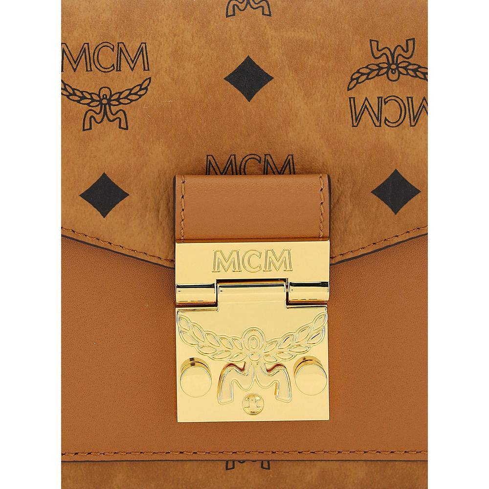 MCM Brown Calf Leather Bos Taurus Shoulder Women's Bag