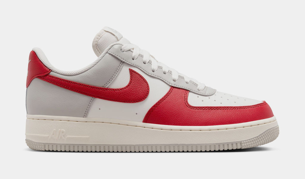 Exclusive Air Force 1 '07 LV8 Red Toe Mens Basketball Shoes (Gym Red/Pale Ivory/Phantom/Iron Ore) — 6 — Front View