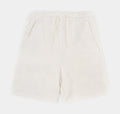 Exclusive Printed Knit Mens Shorts (Beige/White) — S — Front View