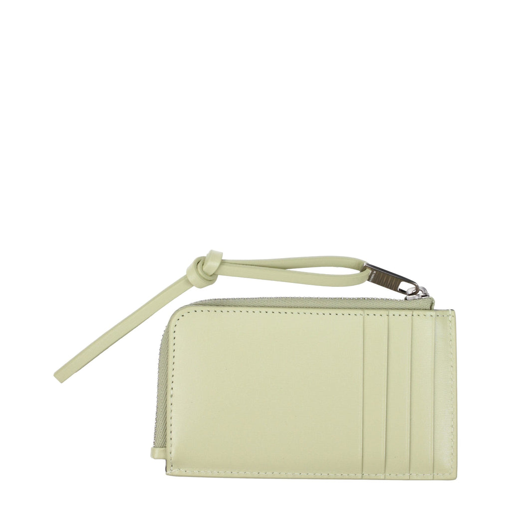 Jil Sander Green Leather Men's Wallet