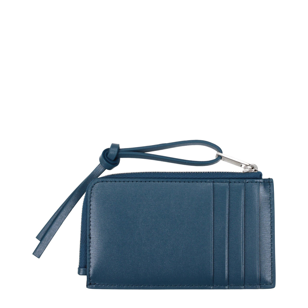 Jil Sander Blue Leather Men's Wallet