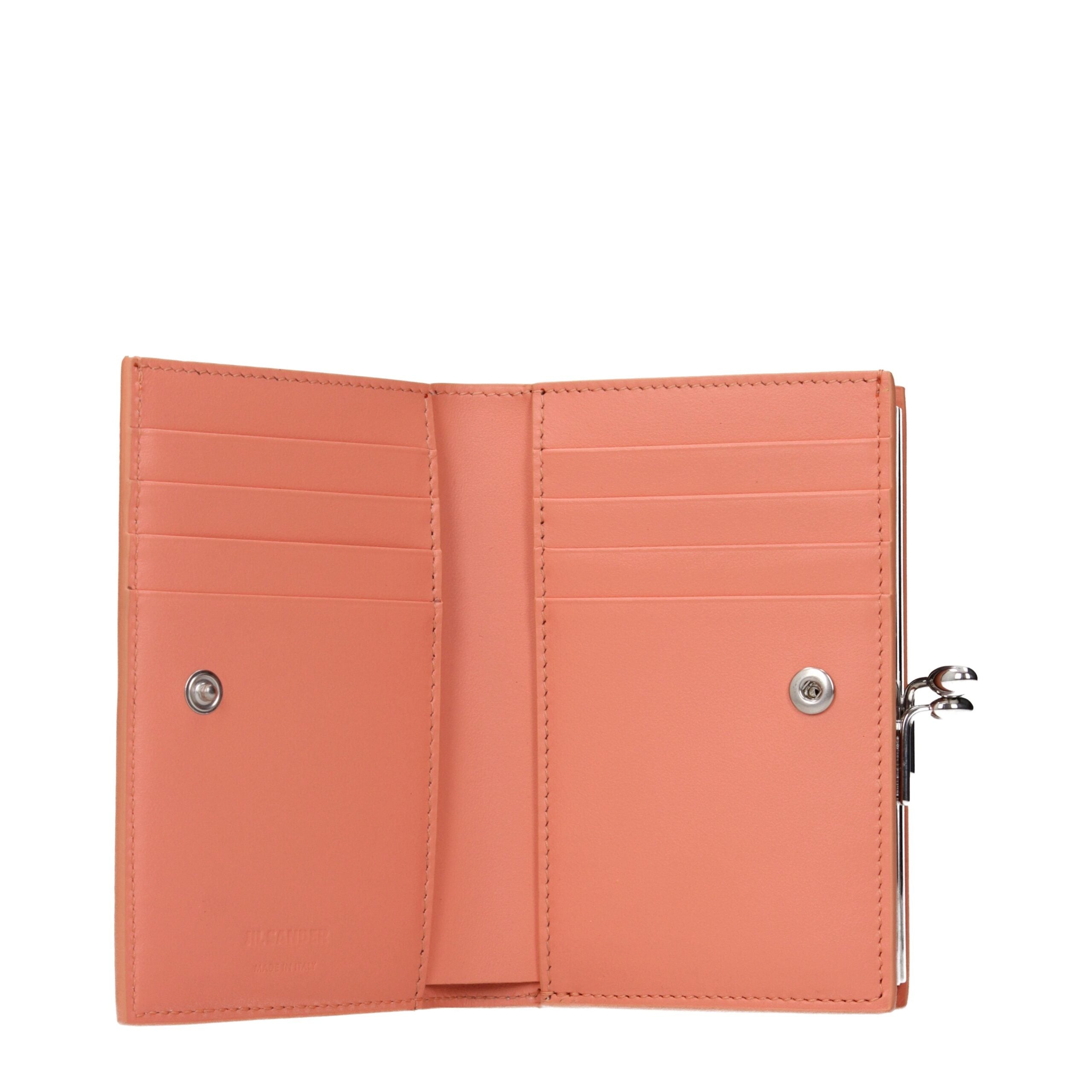 Jil Sander Pink Leather Women's Wallet
