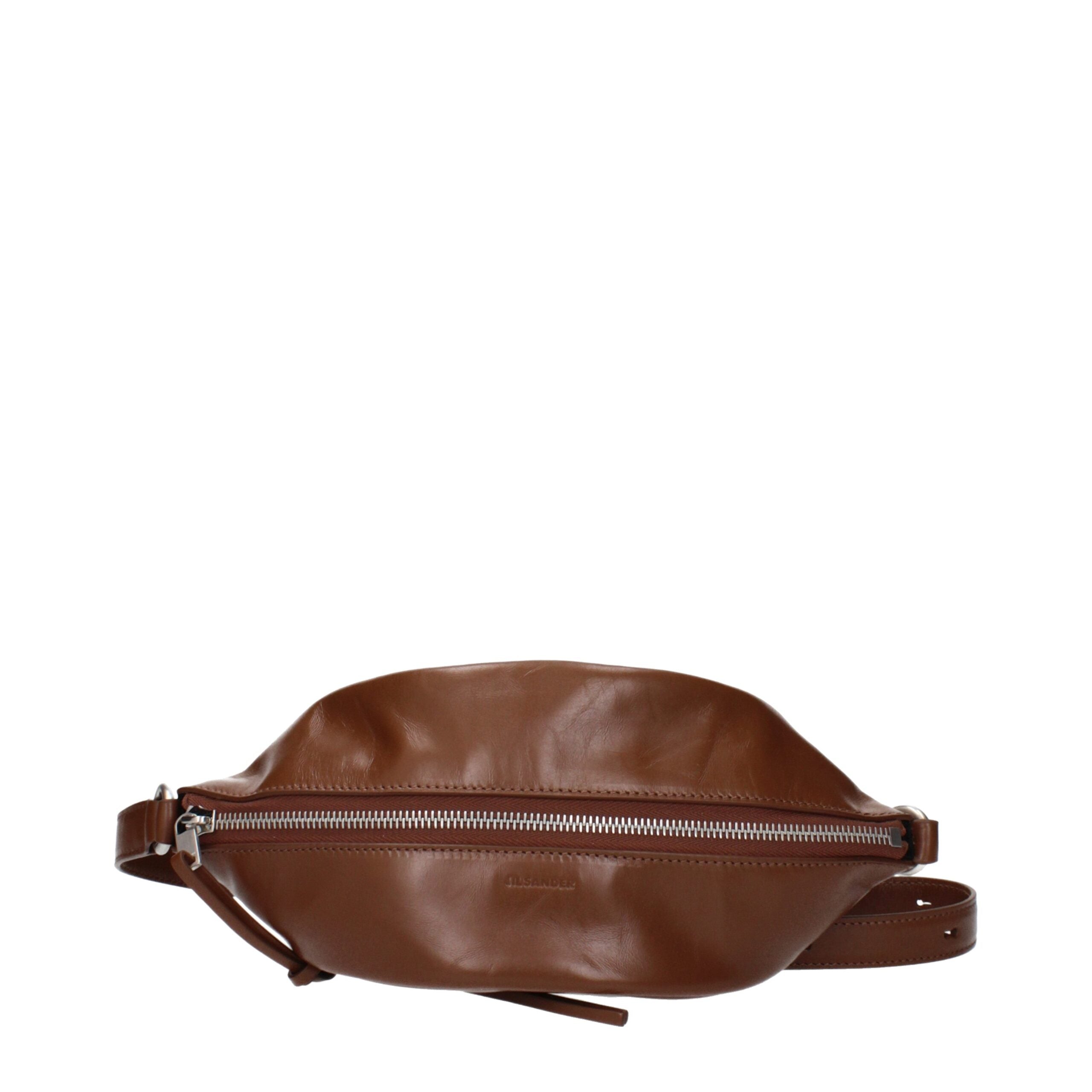 Jil Sander Brown Leather Crossbody Women's Bag