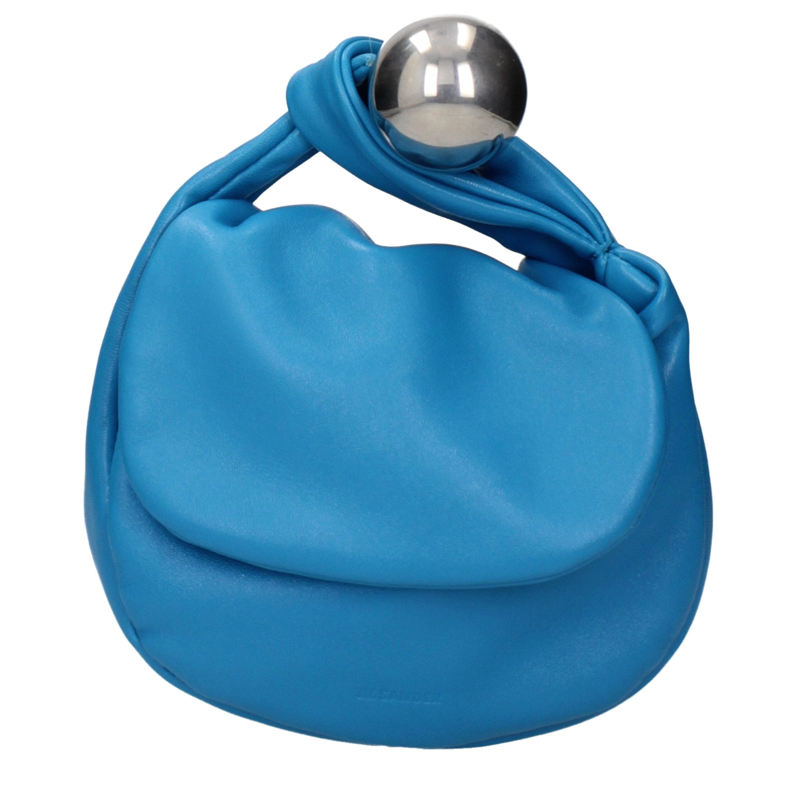 Jil Sander Blue Leather Women's Handbag