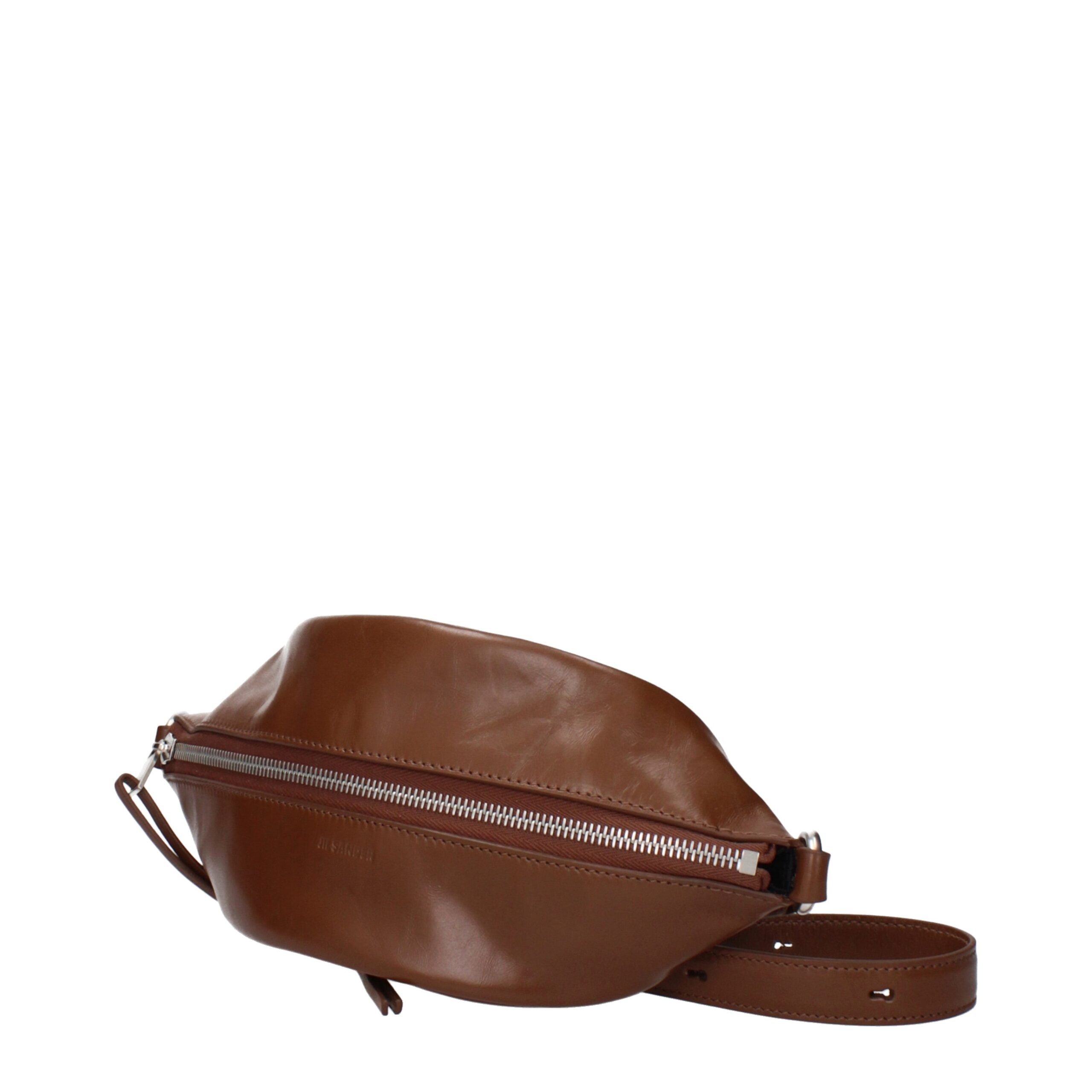 Jil Sander Brown Leather Crossbody Women's Bag