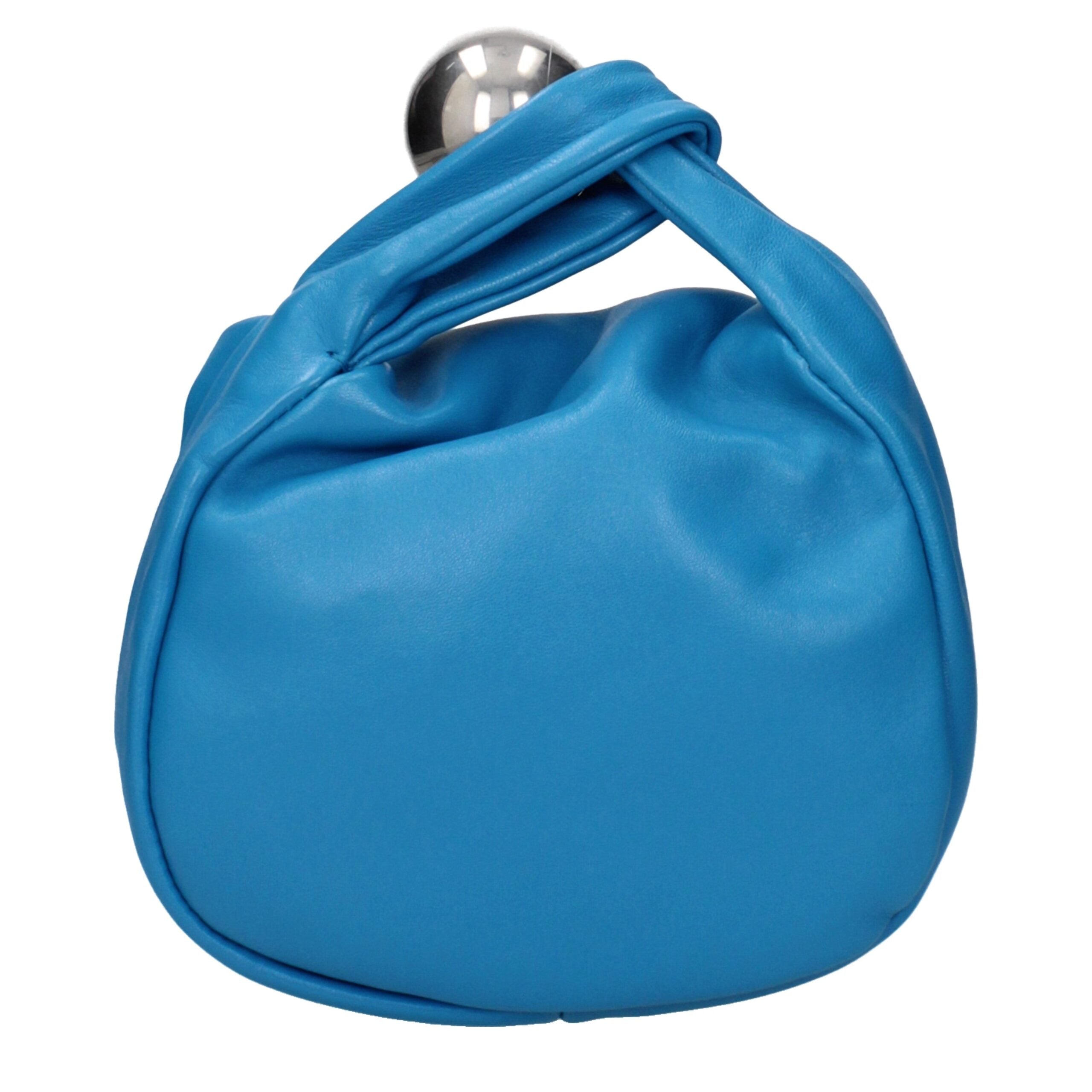 Jil Sander Blue Leather Women's Handbag