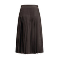 Burberry Brown Silk Midi Women's Skirt