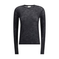 Saint Laurent Black Cashmere Long Sleeve Women's T-Shirt