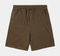Exclusive Art Decor Knit Mens Shorts (Brown) — S — Front View