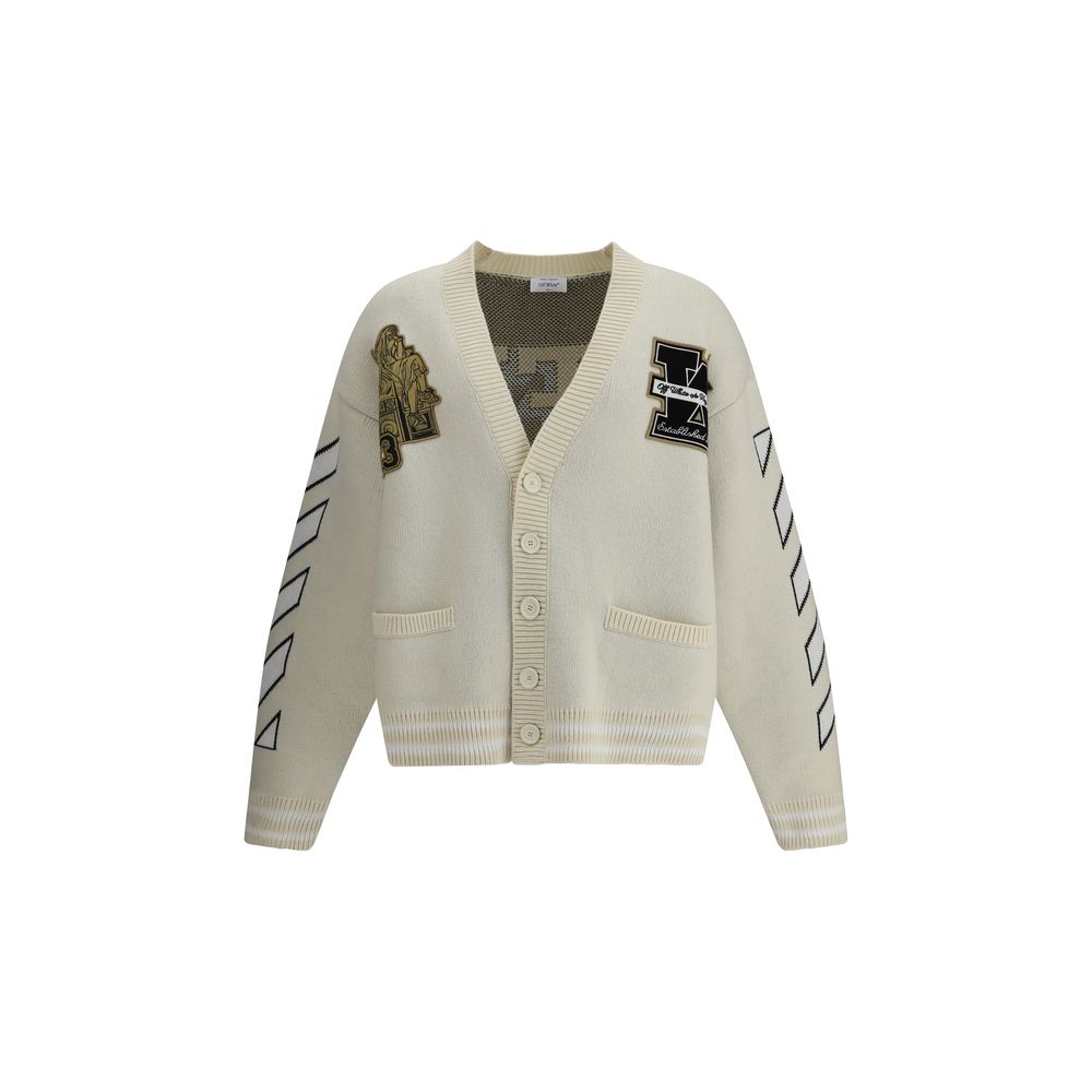 Off-White Cream Cotton Men's Cardigan