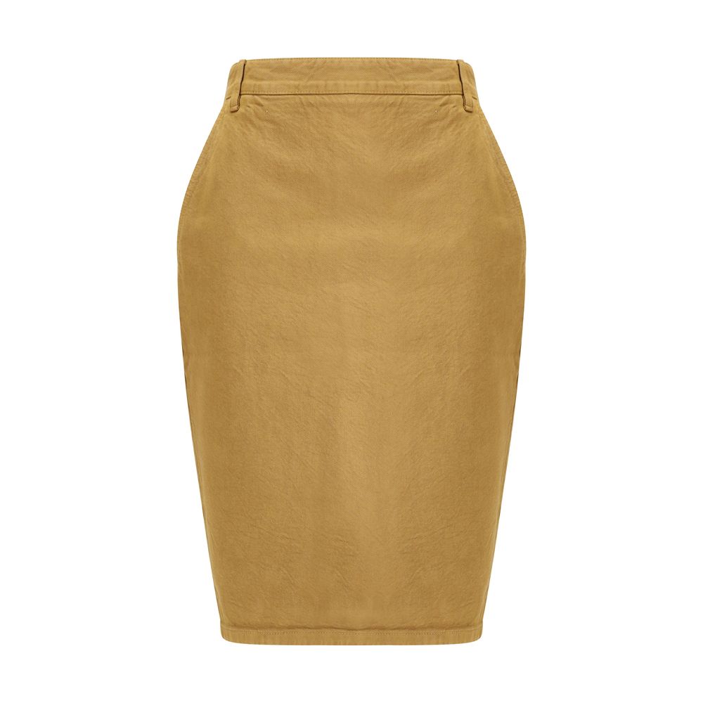 Saint Laurent Beige Denim Women's Skirt