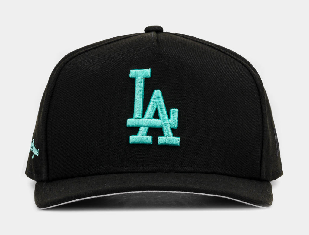 Exclusive Shoe Palace Exclusive Los Angeles Dodgers Mint 950AF Snapback Mens Hat (Black/Mint) — OS — Front View