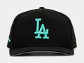 Exclusive Shoe Palace Exclusive Los Angeles Dodgers Mint 950AF Snapback Mens Hat (Black/Mint) — OS — Front View