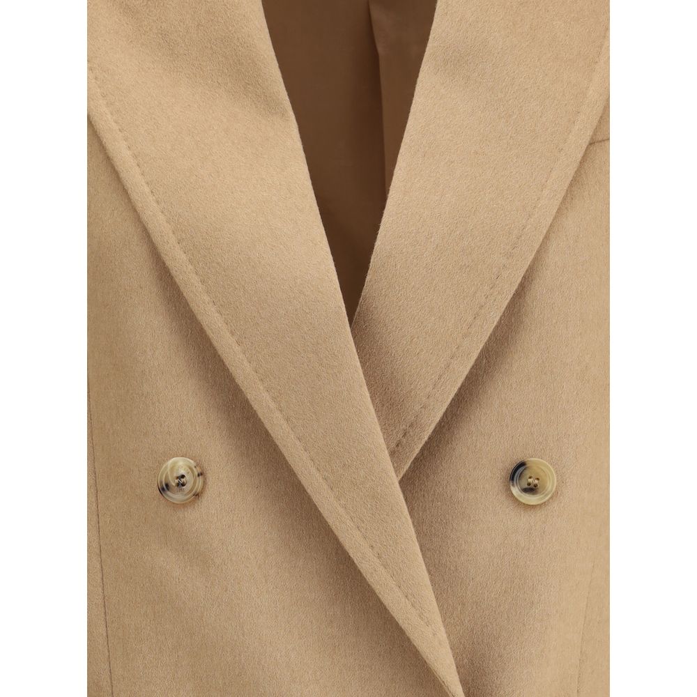 Max Mara Beige Camel Hair  Women's Coat