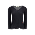 Fendi Black Fleece Wool Women's Top