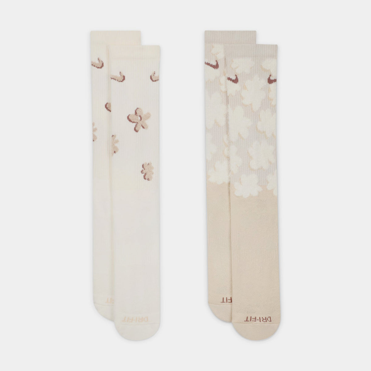 Exclusive Everyday Plus Cushioned 2 Pack Womens Socks (Beige) — S — Front View