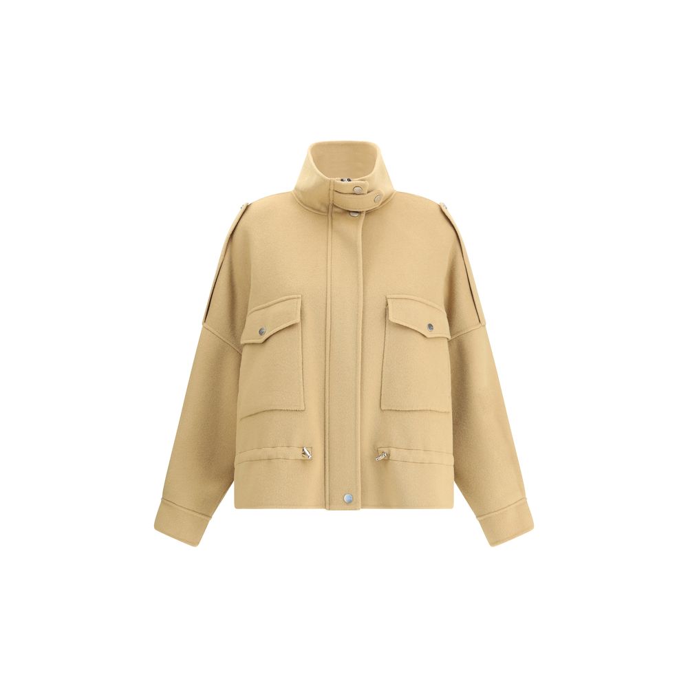 PINKO Beige Wool Women's Coat