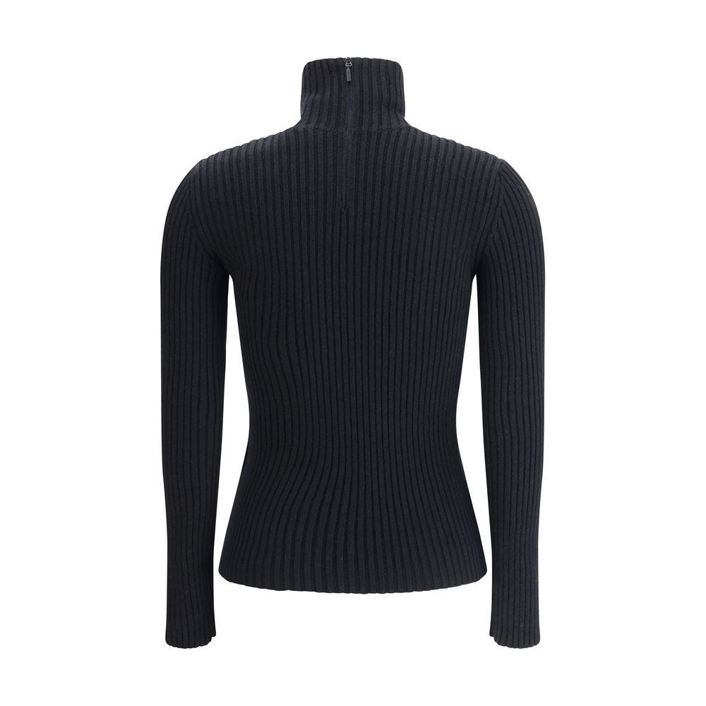 Max Mara Black Wool Long Sleeve Women's T-Shirt