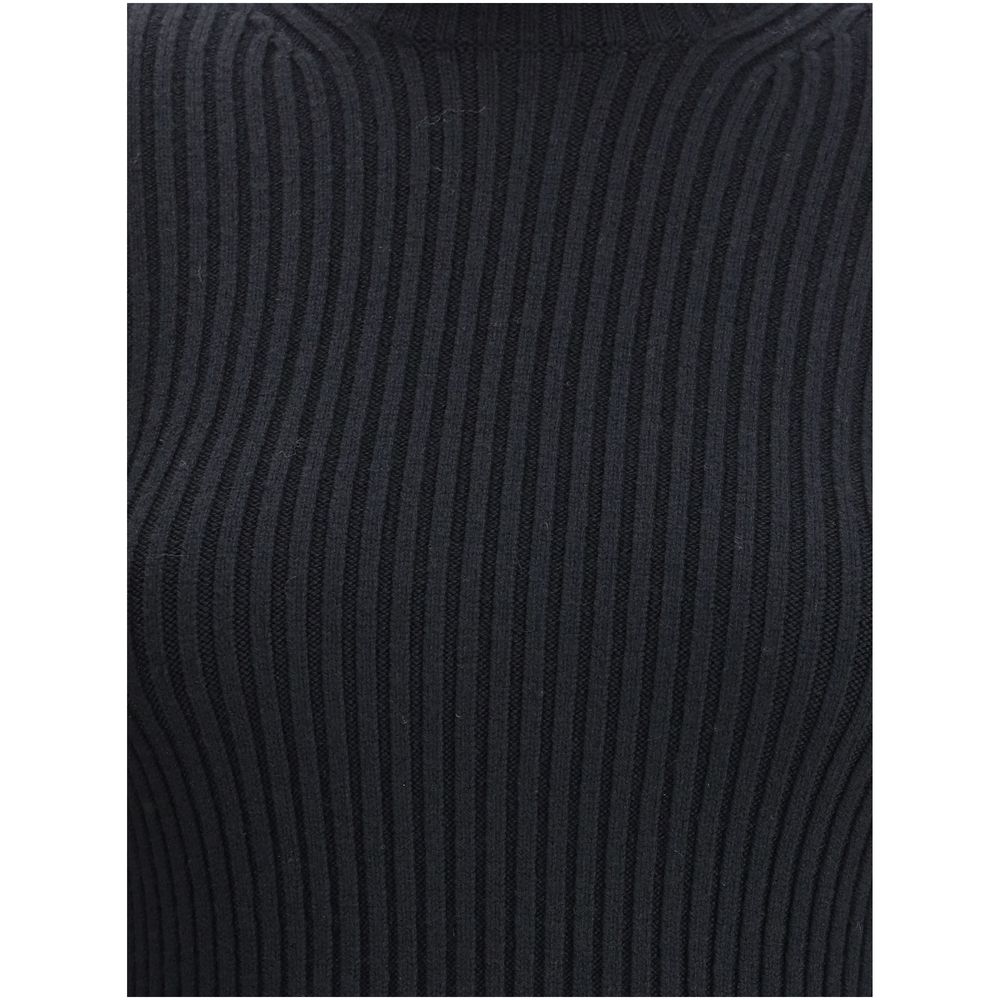 Max Mara Black Wool Long Sleeve Women's T-Shirt