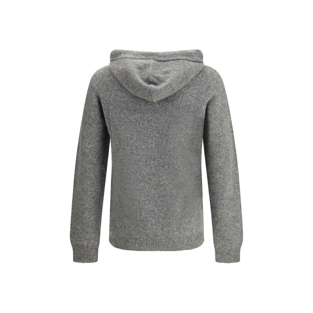 Roberto Collina Gray Cashmere Men's Hoodie