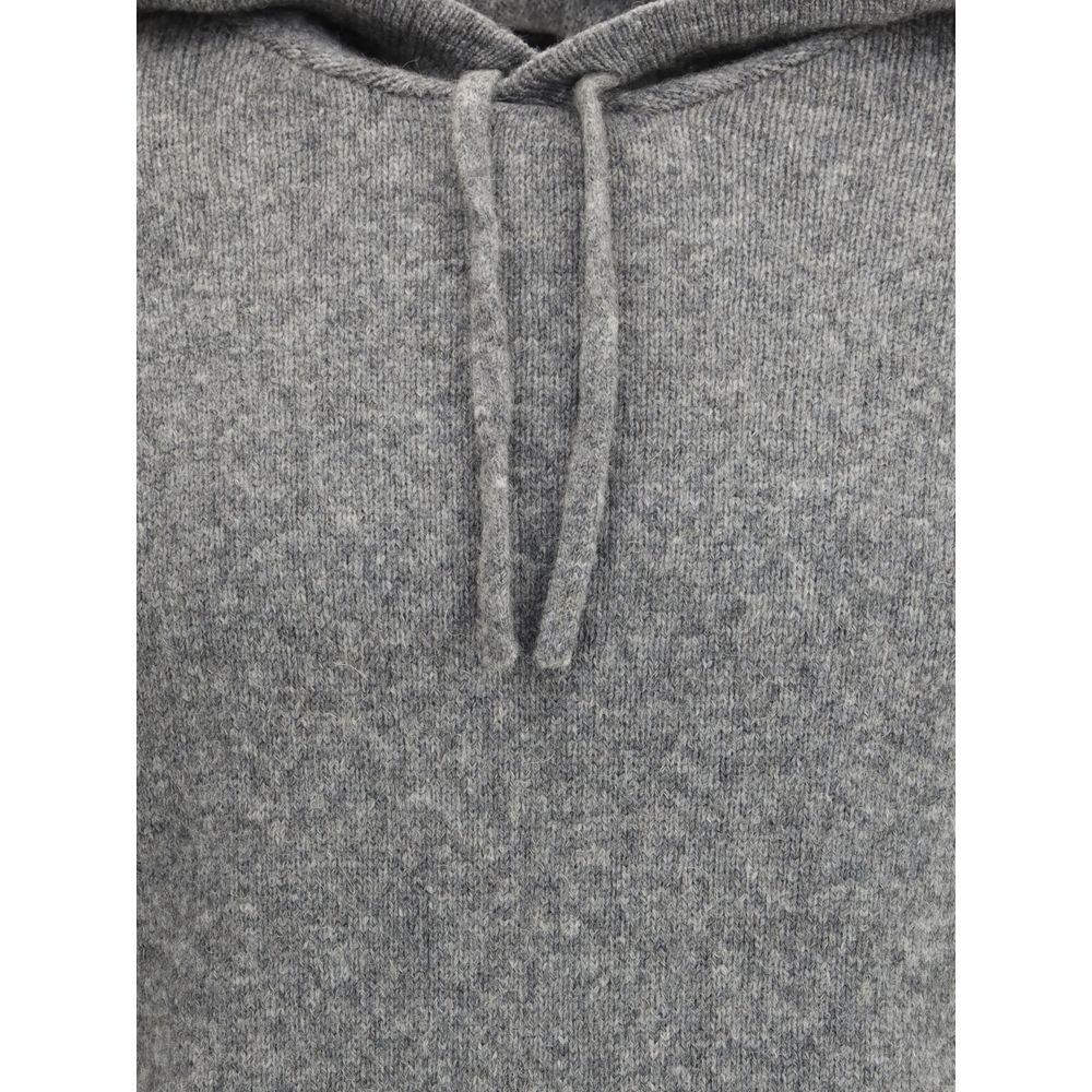 Roberto Collina Gray Cashmere Men's Hoodie