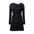 Ganni Black Recycled Polyester Cocktail Women's Dress