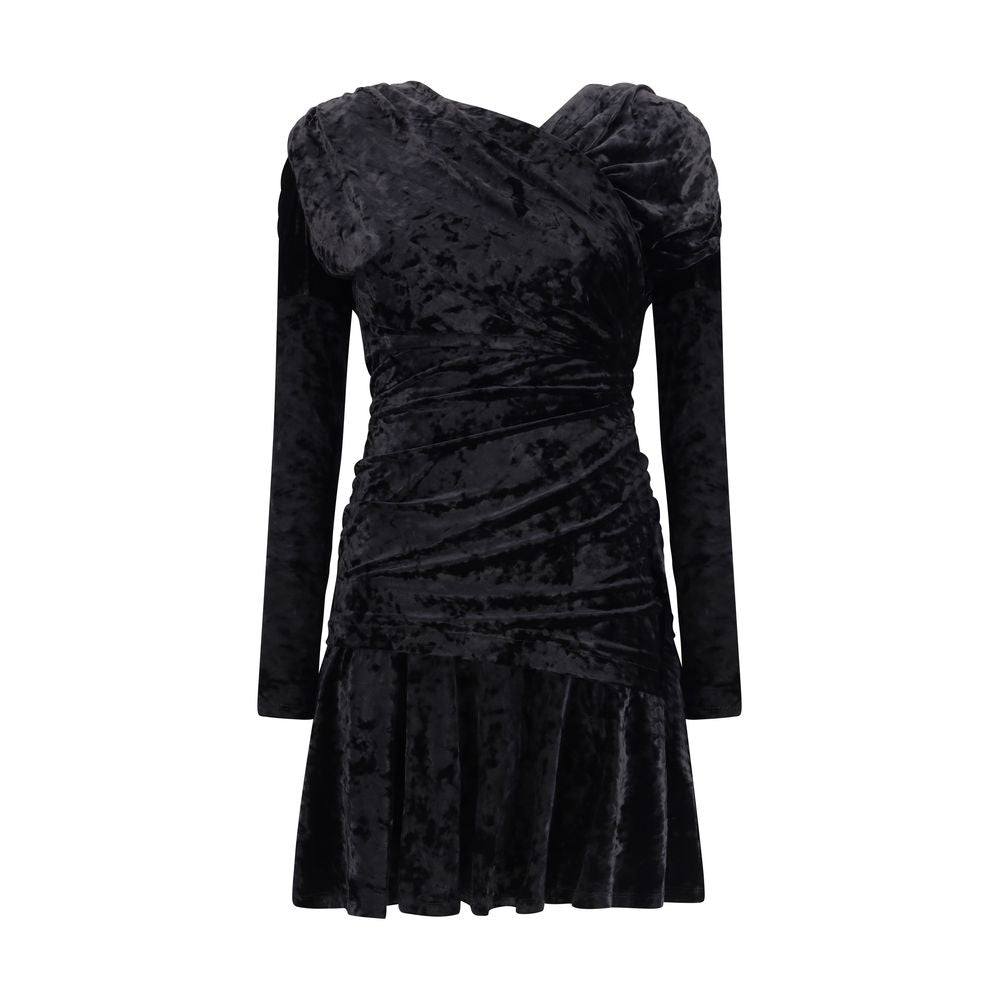 Ganni Black Recycled Polyester Cocktail Women's Dress