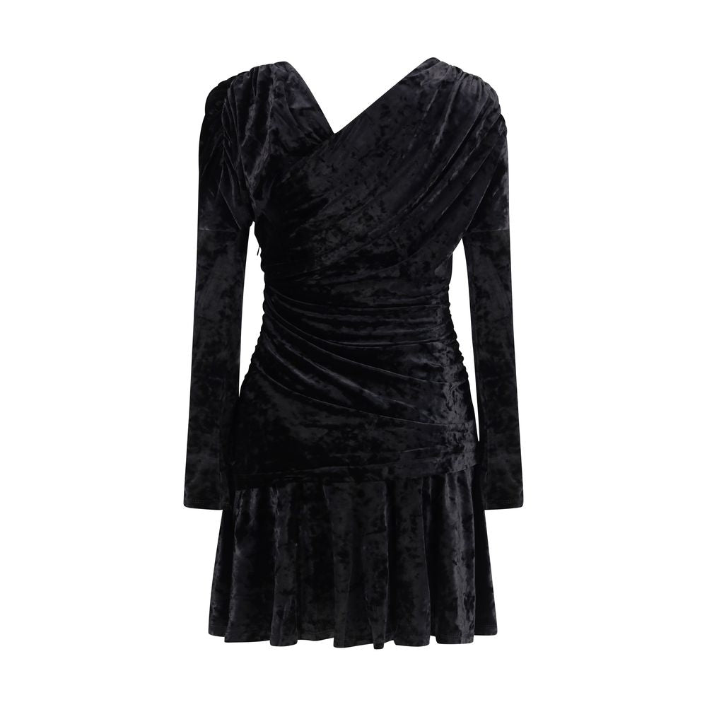 Ganni Black Recycled Polyester Cocktail Women's Dress
