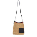 Jil Sander Beige Raffia Crossbody Men's Bag