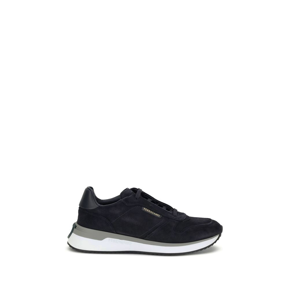 Ferragamo Blue Rubber Athletic Men's Sneakers