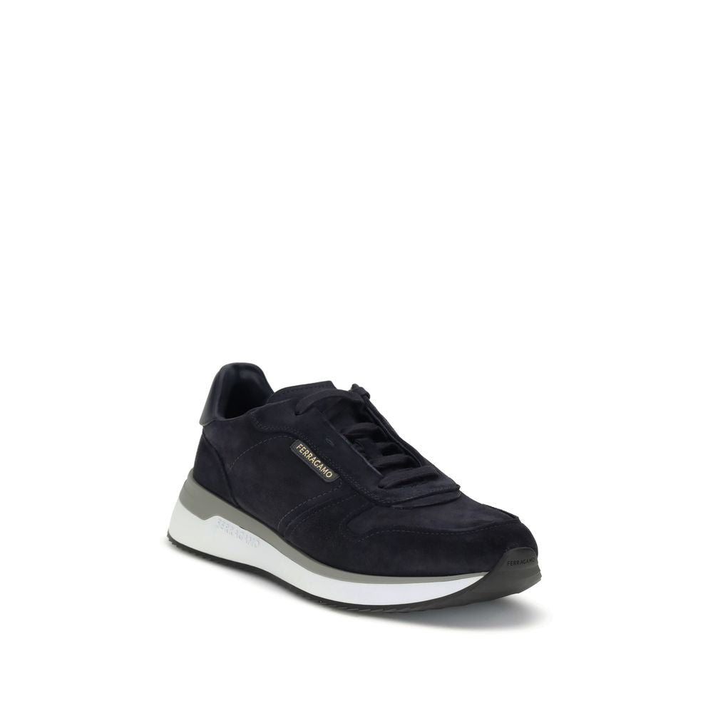 Ferragamo Blue Rubber Athletic Men's Sneakers