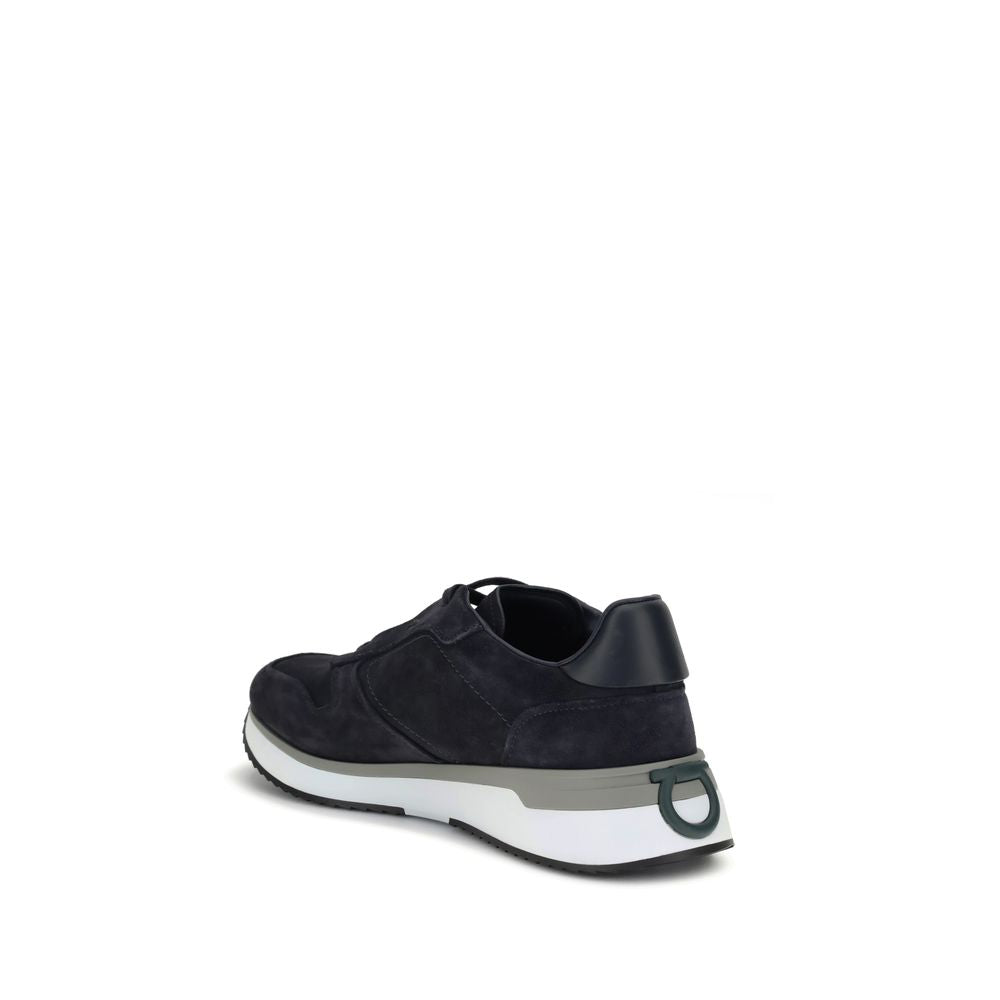 Ferragamo Blue Rubber Athletic Men's Sneakers