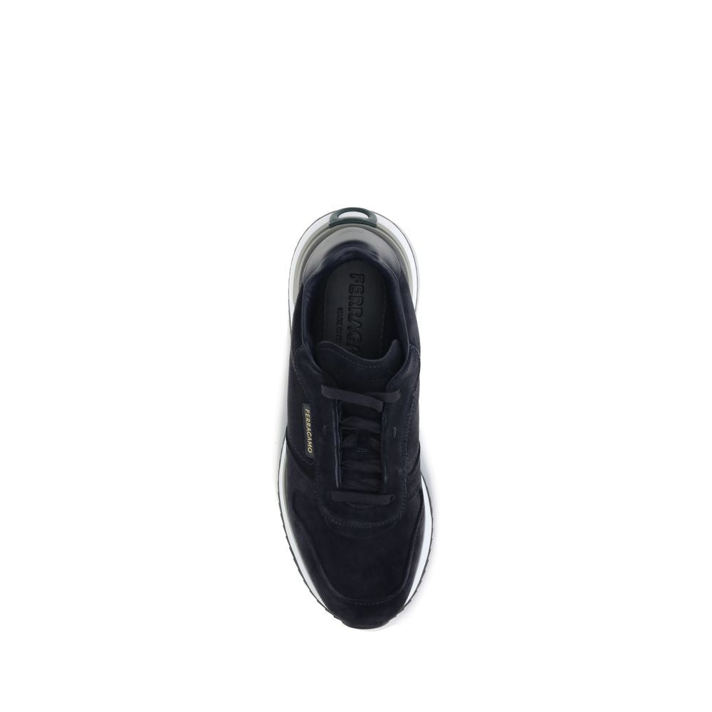 Ferragamo Blue Rubber Athletic Men's Sneakers