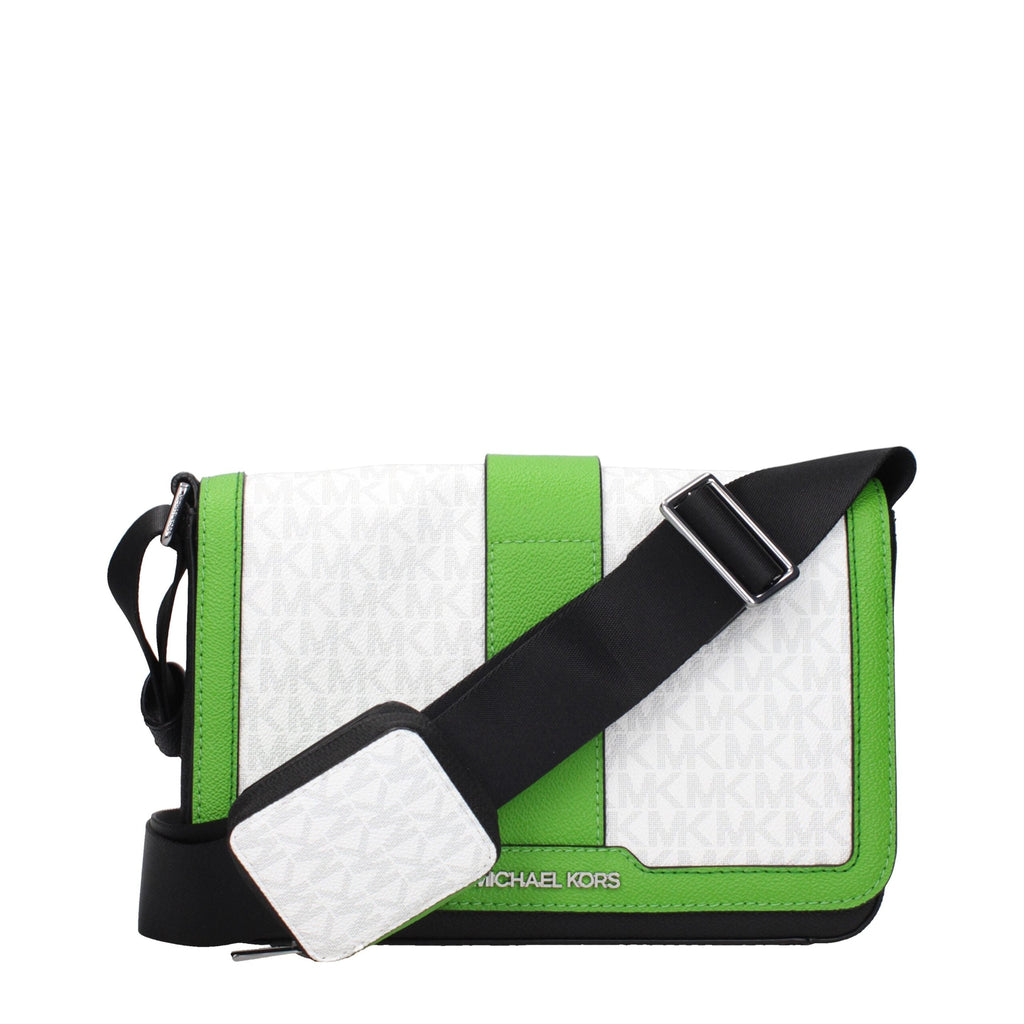 Michael Kors White Fabric Crossbody Men's Bag