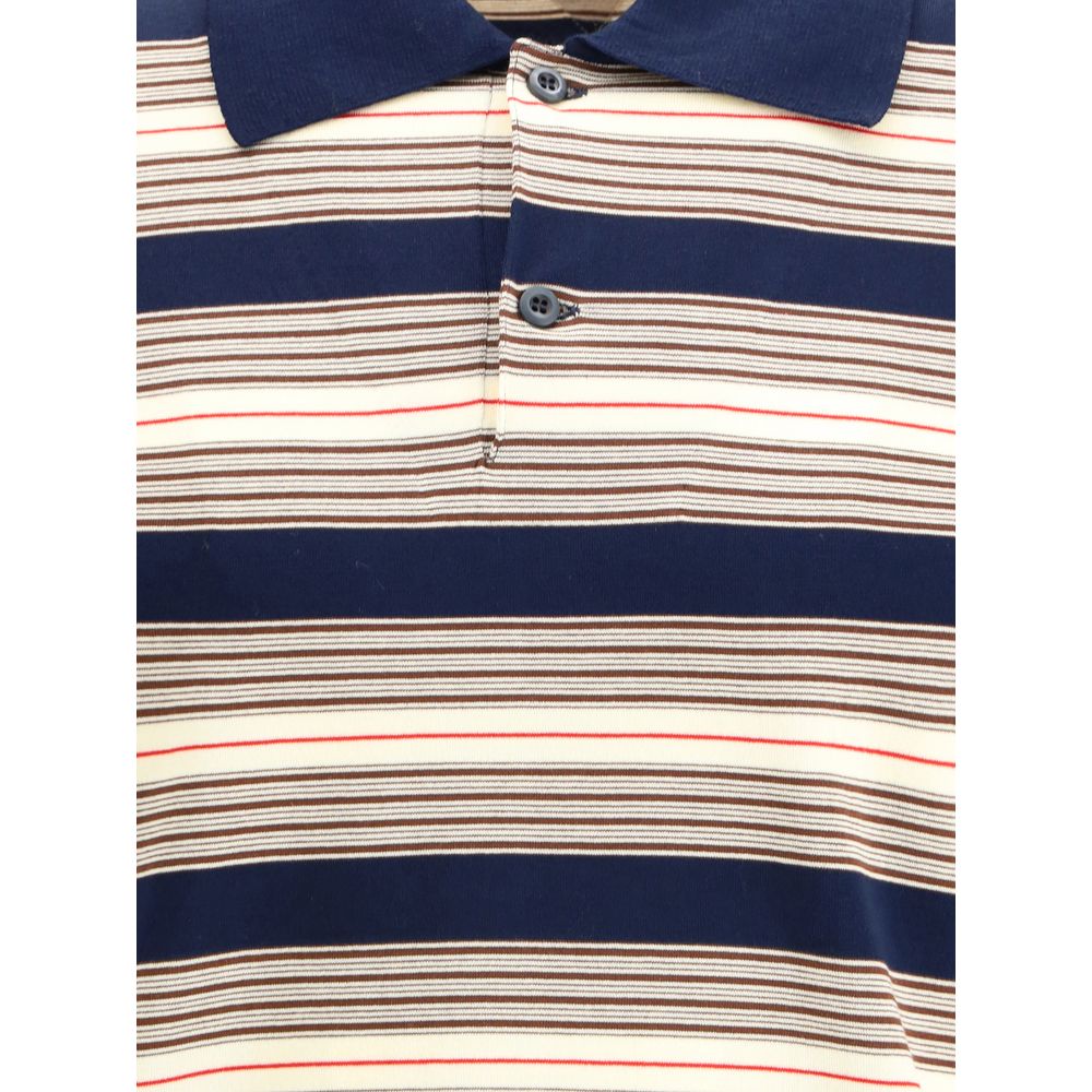 Prada Multicolor Cotton Polo Men's Shirt