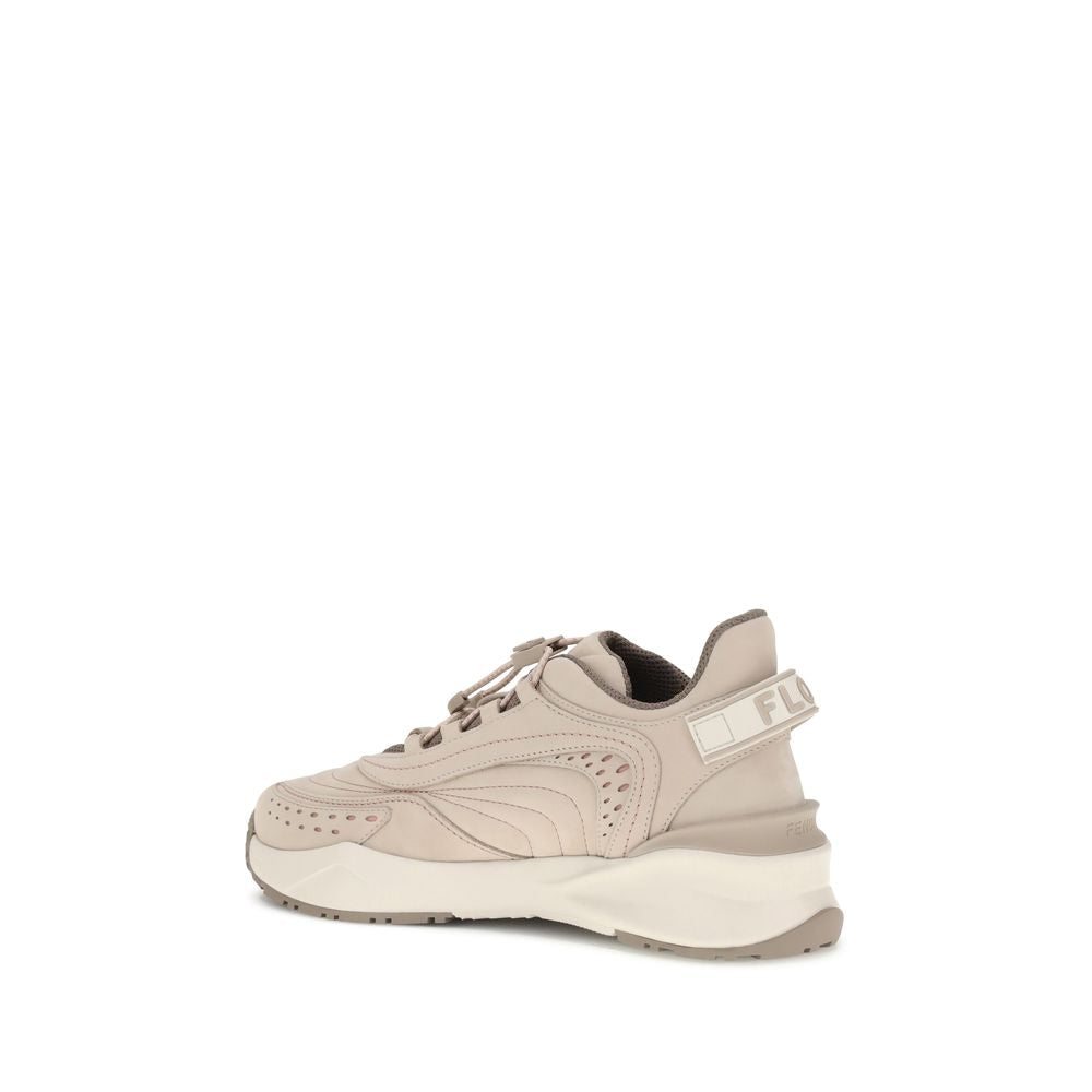 Fendi Cream Rubber Athletic Women's Sneakers