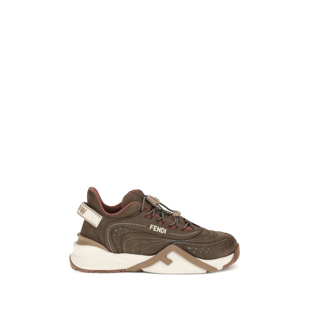 Fendi Brown Rubber Athletic Women's Sneakers