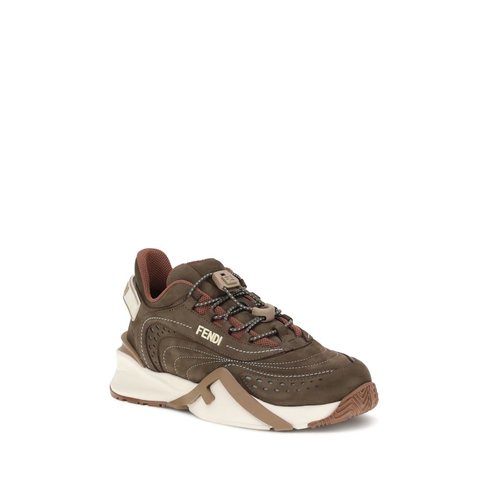 Fendi Brown Rubber Athletic Women's Sneakers