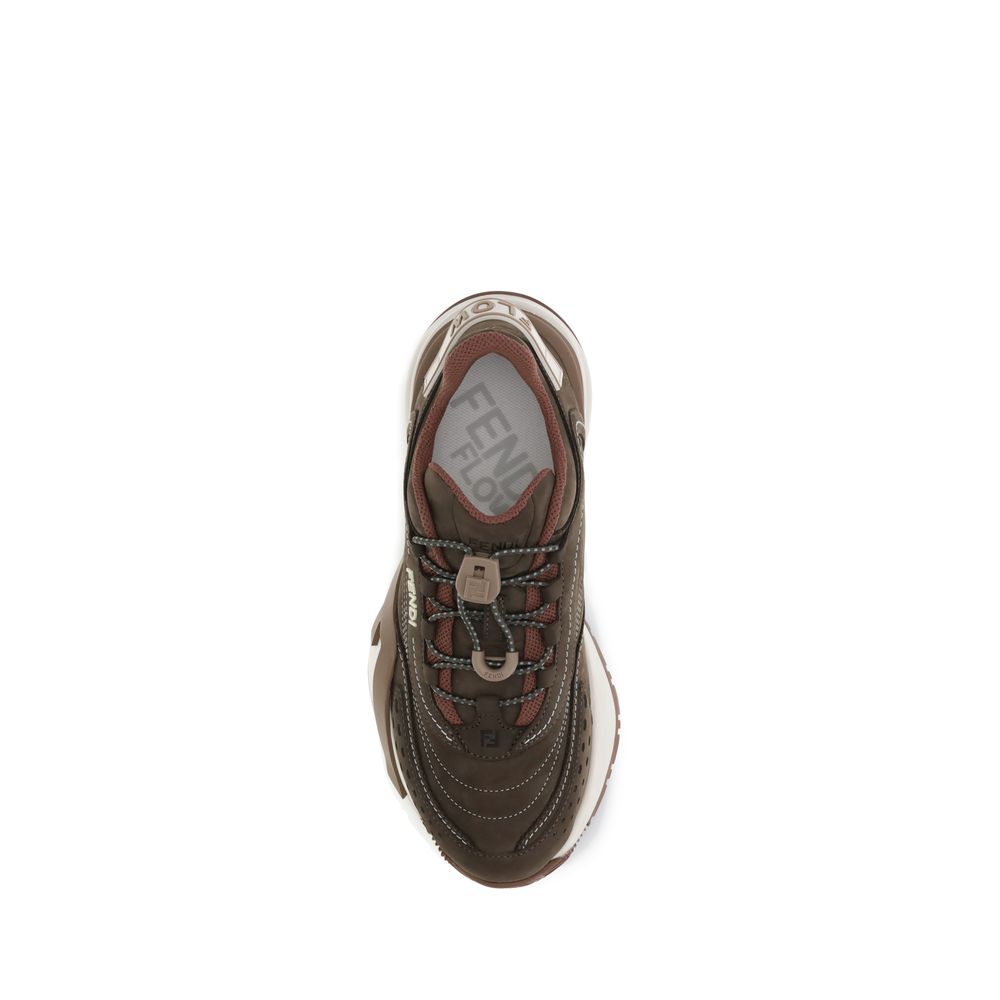 Fendi Brown Rubber Athletic Women's Sneakers