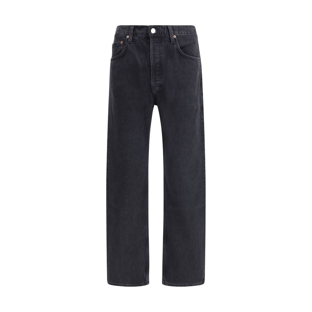 Agolde Black Cotton Straight-Leg Men's Jeans