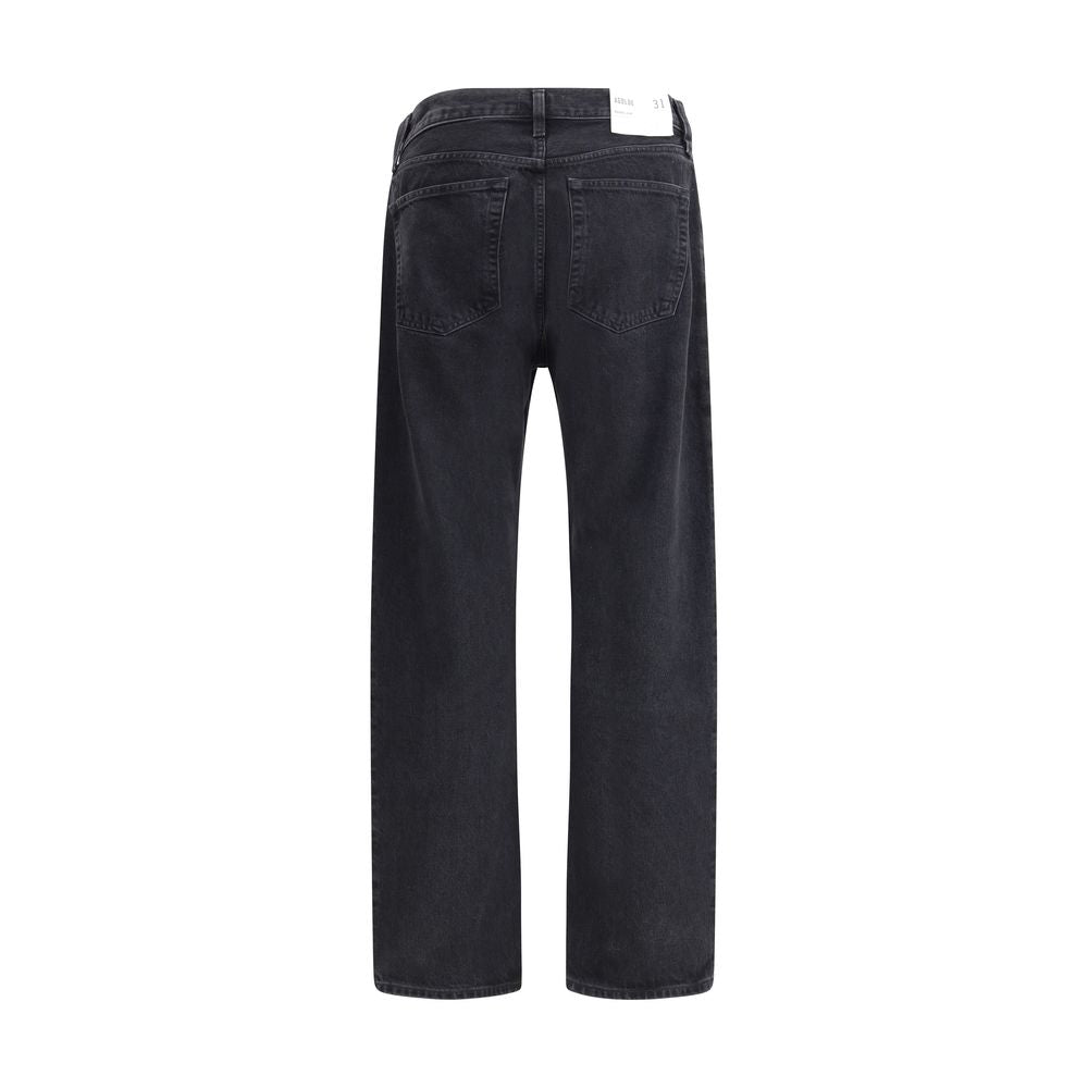 Agolde Black Cotton Straight-Leg Men's Jeans