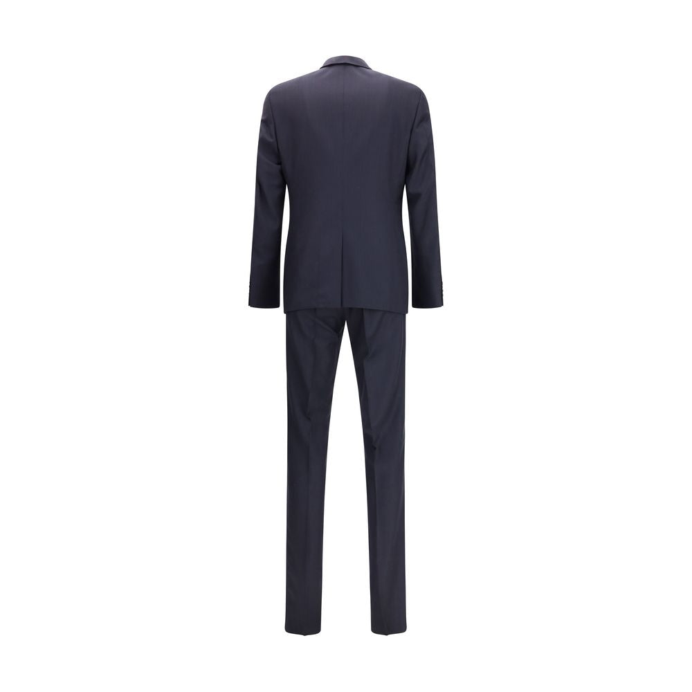 Prada Blue Fleece Wool Two-Piece Men's Suit
