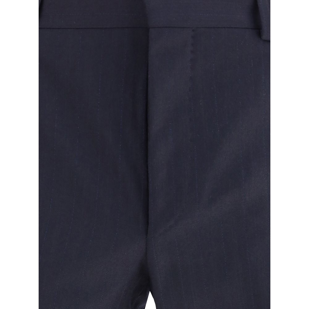 Prada Blue Fleece Wool Two-Piece Men's Suit