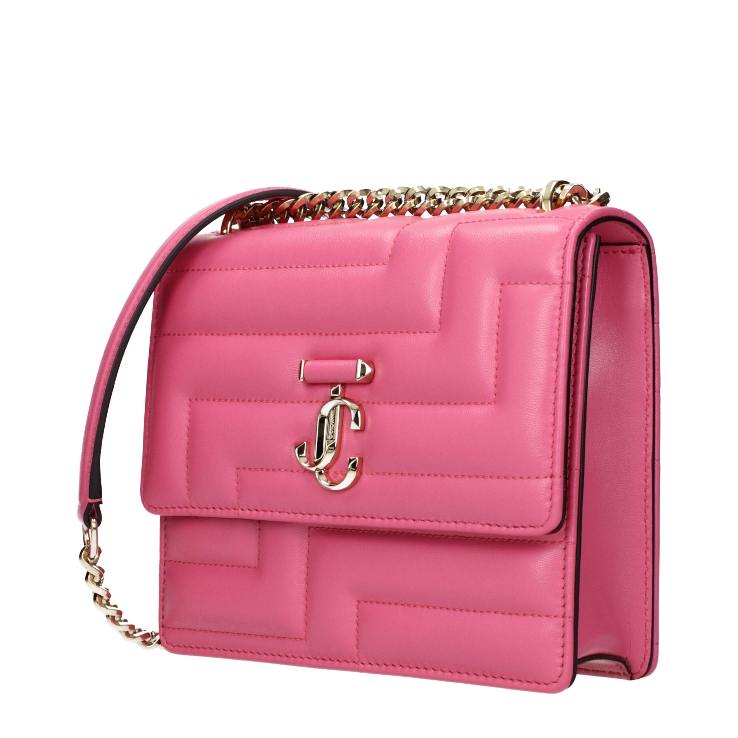 Jimmy Choo Pink Leather Shoulder Women's Bag