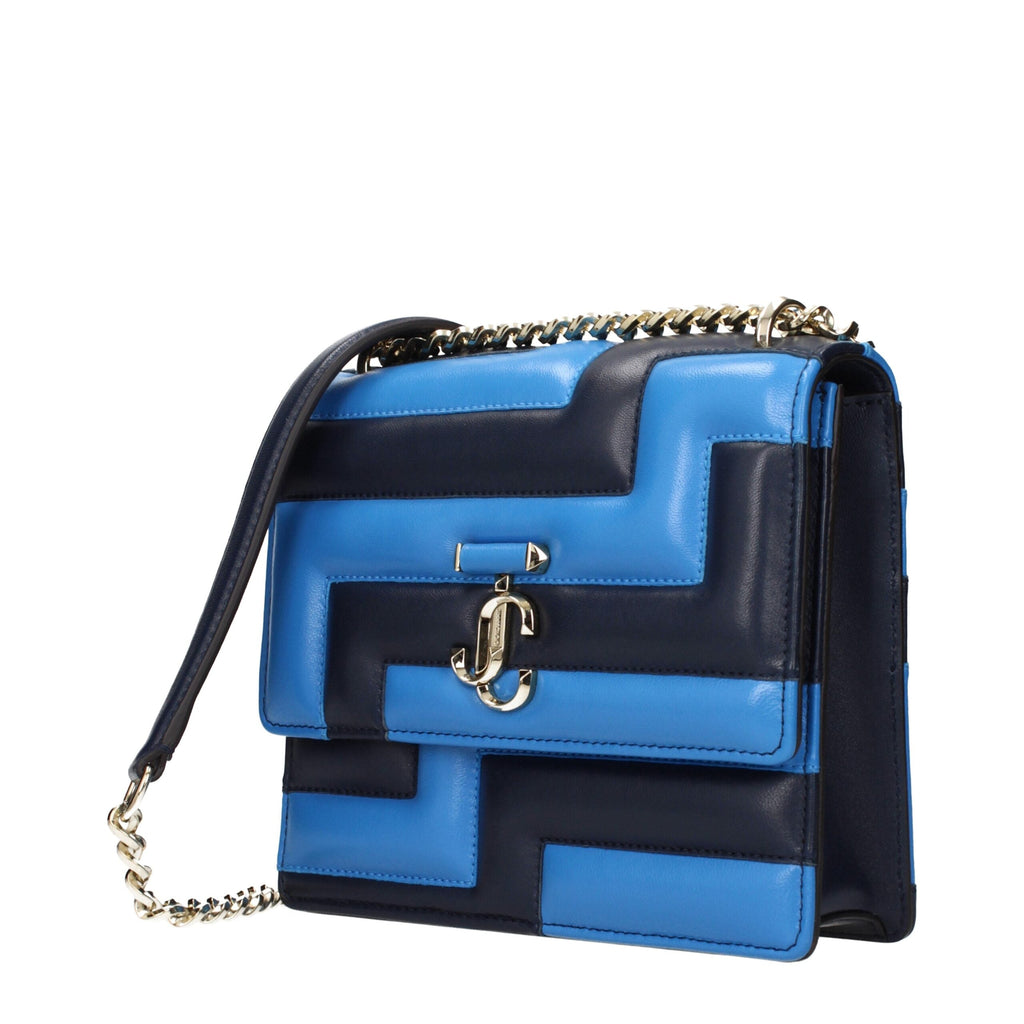 Jimmy Choo Blue Leather Shoulder Women's Bag