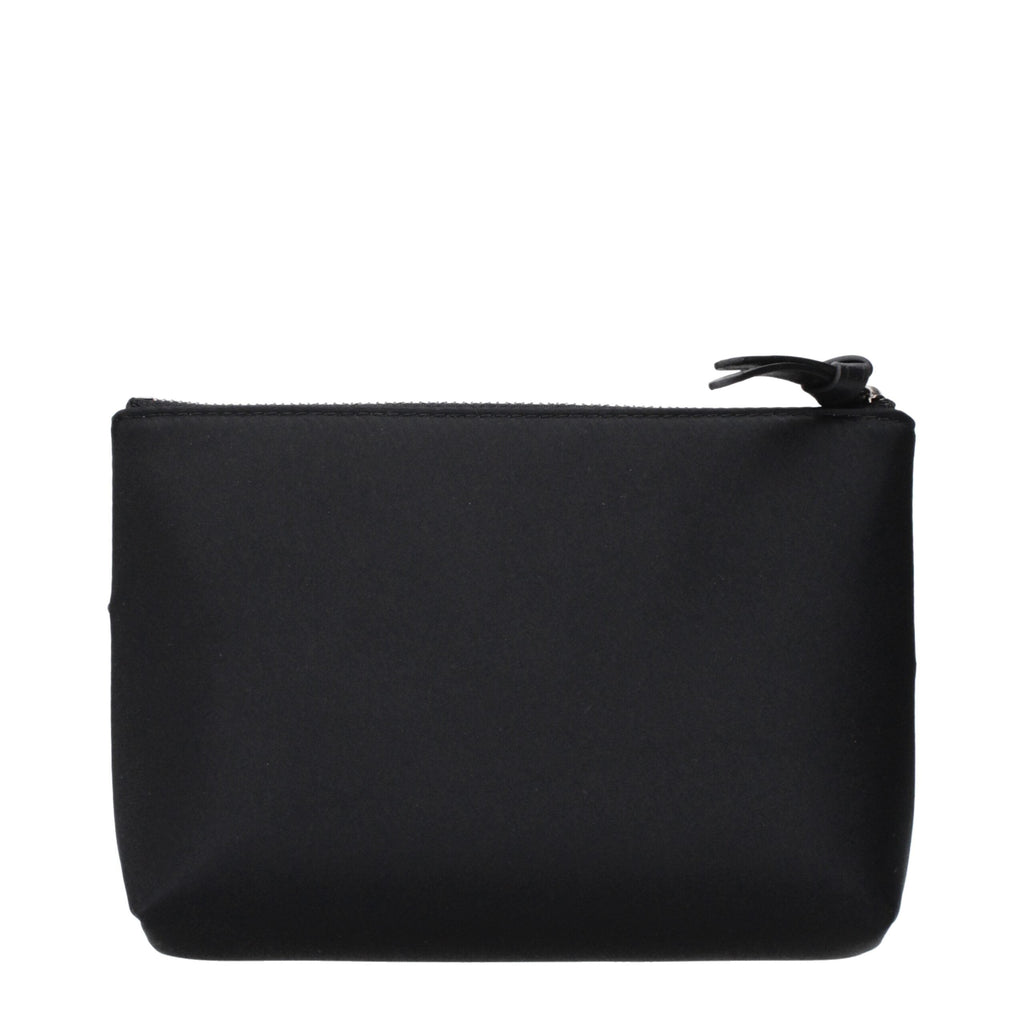 Jimmy Choo Black Satin Clutch Women's Bag