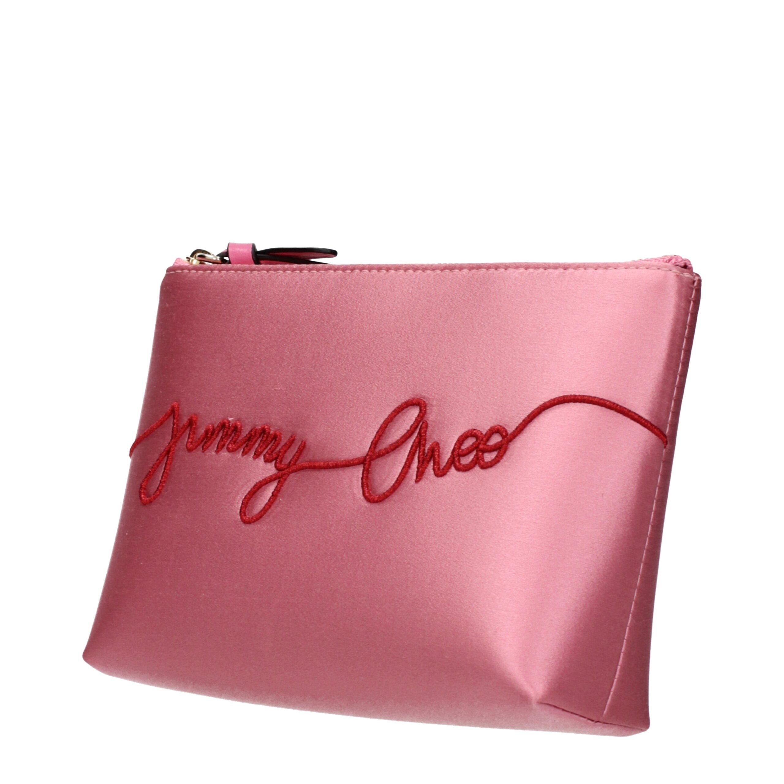 Jimmy Choo Pink Satin Clutch Women's Bag